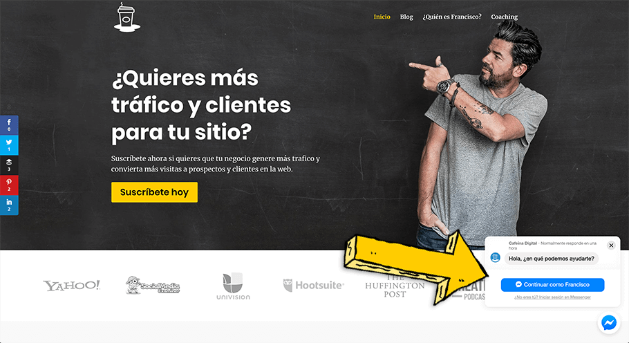 Abre tu sitio para verificar que el chat esta funcionando - La Tutoría