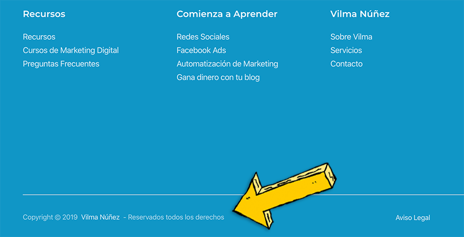 Agrega un aviso de derechos reservados - La Tutoría