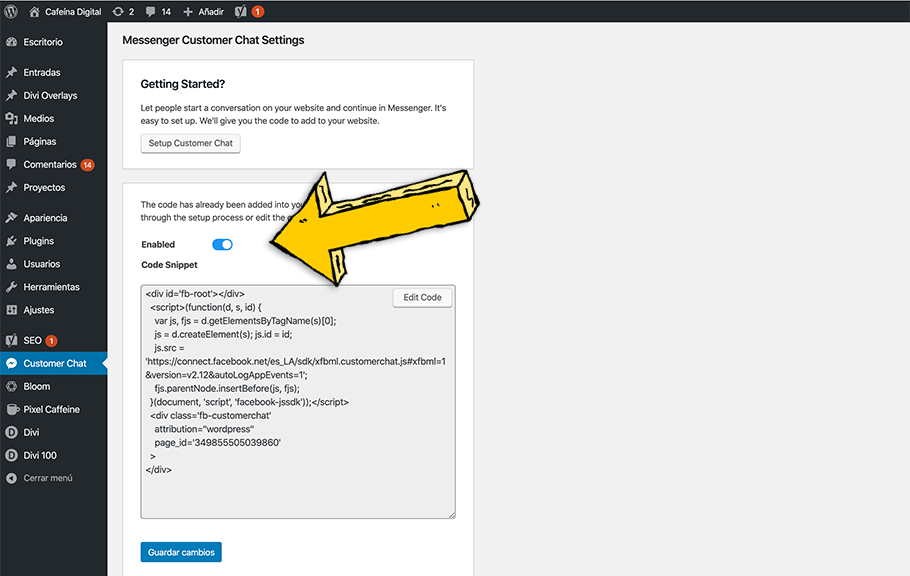 Habilitar el chat en WordPress - La Tutoría