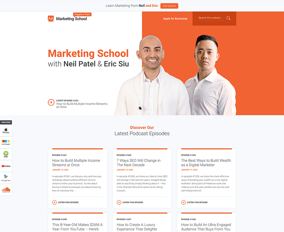 Sitio de Marketing School - La Tutoría