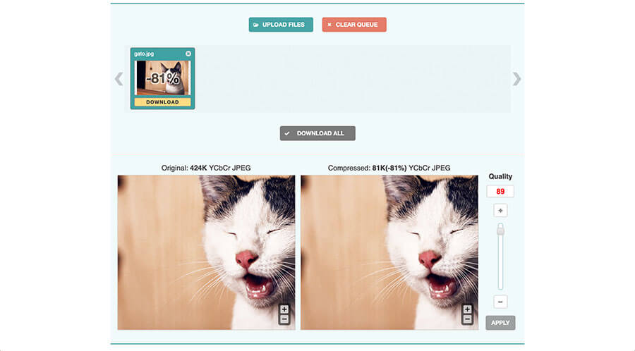Optimizar imágenes: Optimizilla compresión - La Tutoría