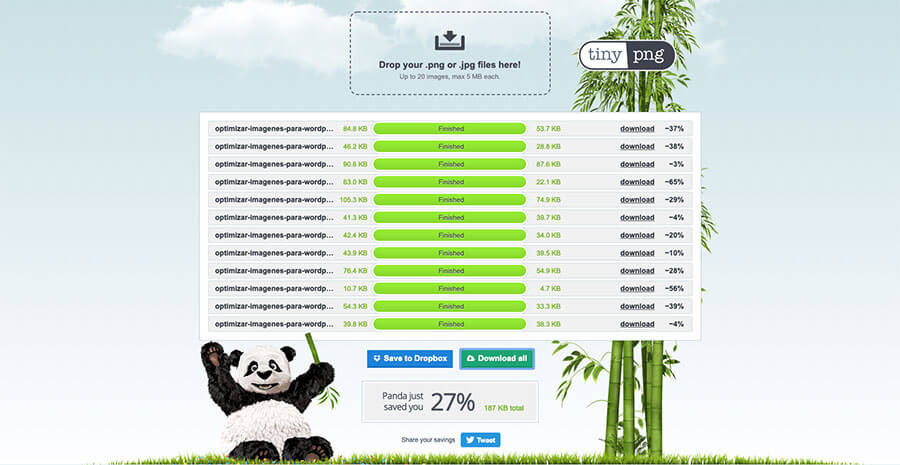 Optimizar imágenes: TinyPNG compresión - La Tutoría