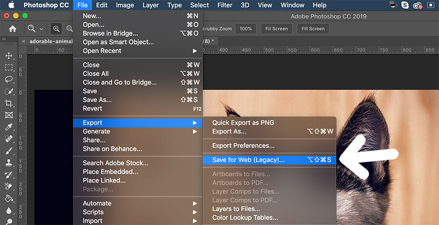 Optimizar imágenes: Photoshop exportar para web - La Tutoría