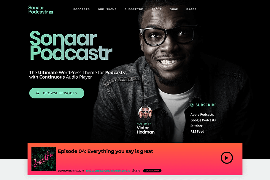 Plantillas de WordPress para podcasts: Podcastr - La Tutoría