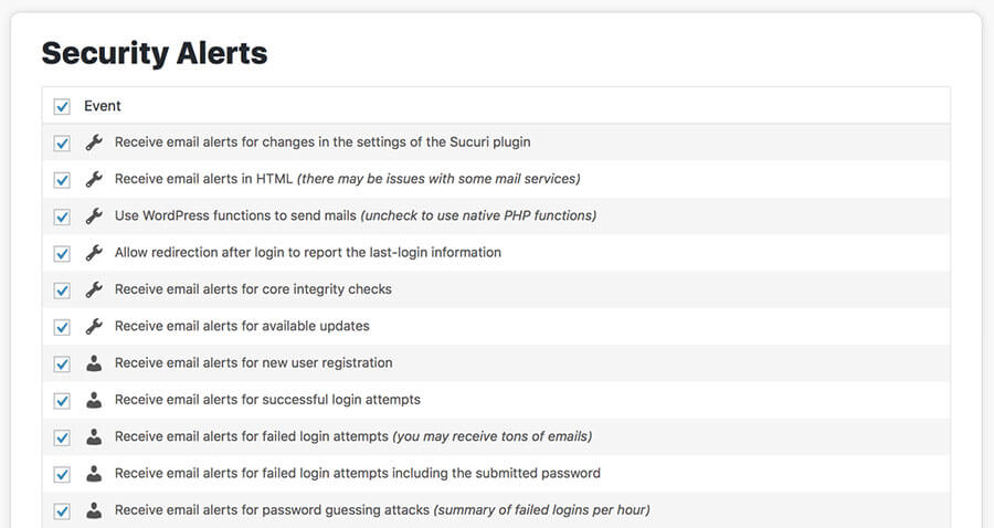Alertas de seguridad de WordPress
