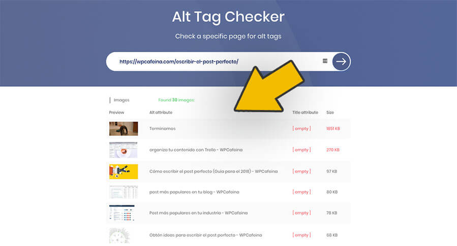 Sitechecker: Revisa las etiquetas ALT de tus imágenes - La Tutoría