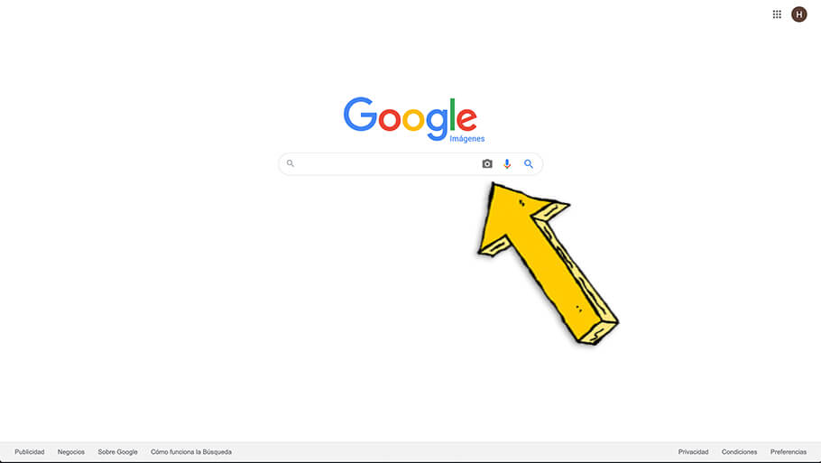 Selecciona el icono de la camara