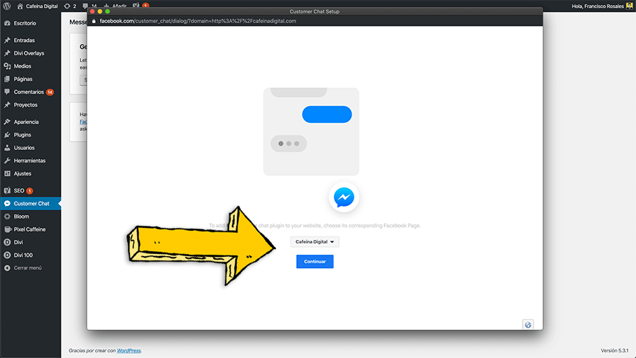 Selecciona la página de Facebook asociada con tu negocio - La Tutoría
