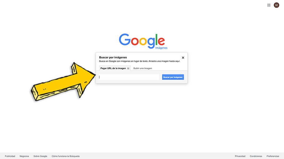Sube tu imagen a la caja de búsqueda de Google - La Tutoría